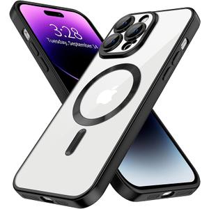 Hython Magnetic Clear for iPhone 14 Pro Case with Camera Lens Protector