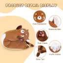 Long Red Panda Plush Body Pillow, 43 Inch Soft Stuffed Animal Hugging Toy, Cute Cuddle Cushion for Sleeping, Orange