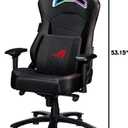 ASUS ROG Chariot RGB Gaming Chair (Memory Foam Lumbar Support, 4D Adjustable Armrest, Reclining Backrest, Breathable Leatherette Material, Durable PU Casters, Integrated Aura RGB Lighting), Large