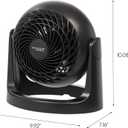 IRIS USA WOOZOO Desk Fan, Air Circulator, 3 Speeds, 52ft Max Air Distance, 157ft Coverage, 360 Adjustable Vertical Tilt, 20db Quiet Motor, Fan for Bedroom, Office, Dorm, Medium, Black, Small Standard