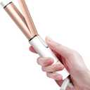 Mini Travel Curling Iron, European Travel Curling Iron Dual Voltage (100V-240V) Mini Size for Short Hair 1 inch, Portable Hair Curler with 30s Fast Heating Constant 180 for International (White)