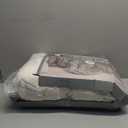 Mellobello Jumbo Chunky Yarn for Hand Knitting - Super Thick Chenille Chunky Yarn for Crocheting - Extra Soft Bulky Fluffy Blanket Big Yarn 8 Jumbo Pack (27yds,8 oz Each Skein) Cream White