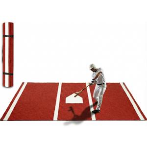 Baseball Hitting Mat - 12'×6'/10'×5' Large Synthetic Turf Batting Mat,0.4" Thick Non-Slip Rollable Hitting Mats, All Weather Training Mat for Indoor Outdoor Baseball Softball Practice