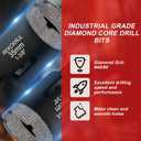 1-1/4 Inch Dry Diamond Core Drill Bits, 32mm Vacuum Brazed Diamond Hole Saw for Porcelain, Ceramic, Granite, Brick, Concrete - M14 Thread & M14 Hex Adapter