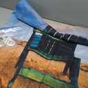 Bathroom Shower Curtain Colorful Wooden Chair on Beach of Relaxing Lake at Polyester Fabric 72x72 inches Waterproof Bath Curtain Set with Hooks