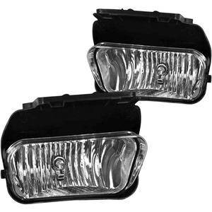 A ABIGAIL Driving Fog Lights Lamps Replacement for Chevy Silverado 2003 2004 2005 2006 2007 All Models Avalanche 2002-2006 Without Body Cladding H10 12V 42W Halogen Bulbs (Clear Lens)