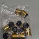 UXcell 12pcs Aluminized Plastic Disc Top Caps, 24/410 Replacement Press Caps Durable Dispensing Lids for Squeeze Bottles, Refillable Bottles, Gold Black