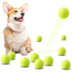 10 Pack 2-inch Dog Tennis Toys, Pet Play Balls, Refill for Automatic Launchers, Suitable for Small Dogs - Indoor & Outdoor Use, Refill balls for automatic ball launcher (Launcher Not Included) (Greener)