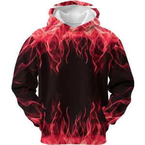 Wolf Hoodies for Boys Girls 3D Printed Hooded Sweatshirts Long Sleeve Pullover Hoodie with Pocket Medium