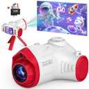 Uffylle Kids Camera with Projector, Big Screen 1080P Photography Kids Recorder with Tripod, Lanyard, 32GB Kids Video Vlogging Camera for Age 3-12, Christmas Birthday Gifts Toys for Boys Girls, White