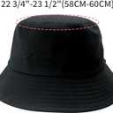 NPJY Bucket Hat for Women Men Cotton Summer Sun Beach Fishing Cap (Black)