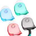 Mudder 4 Pieces Suction Cup Razor Holder Shower Suction Razor Hooks Suction Razor Hanger Bathroom Shaver Holder Self-Adhesive Shaver Wall Mount Organizer for Shower Wall Glass Tile