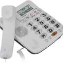 Demeras Corded Telephones with Speakerphone 2-line Dial Corded Phone with Caller ID Landline for Home/Office