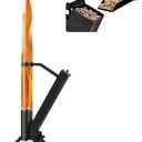 CHARMELEON Wood Pellet Fire Pits for Outside  Portable Wood Pellet Heater  Painted Stainless Steel Outdoor Fire Pit for Backyard  Patio Rocket Stove  Matte Black-S