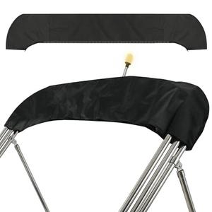 Boao Oversize Bimini Top Storage Boot Cover, Fits up to 103" / 8.5' Wide, Design with Light Hole, 600d Waterproof UV Protection Bimini Top Replacement Boot for Large Tubing(Black)