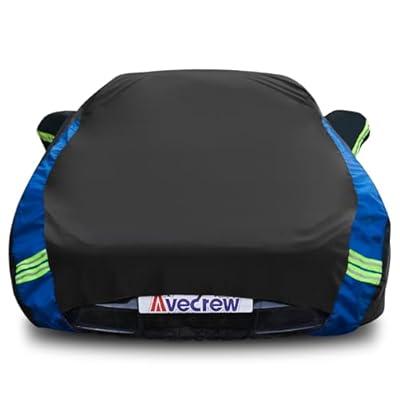 Avecrew Car Cover for Tesla Model 3 2017-2026, Custom Fit Full Exterior Cover with Charging Port and Breathable Ventilation Mesh, Waterproof All Weather Outdoor Rain Snow Sun Protection Cover