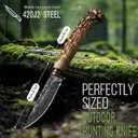 Plys Fixed blade knife with leather sheath, Handmade Forged Stainless steel,Outdoor camping,survival,Hunting knife Gifts for Men