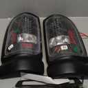 LED Tail Light + 3rd Brake Light Kit for Dodge Ram 1500 1994-2001, for Dodge Ram 2500 3500 1994-2002, Rear Brake Cargo Lamp Taillight Assembly, Black Housing Clear Lens