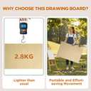 Feifeiya Extra Large Drawing Board 24" x 36" Large Sketch Board with Handle for Drafting Art Portable Tool Drawing Painting for Artists School, Class, Studio or Field Use