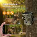 Solar Trail Camera 2.7K 32MP- WiFi Bluetooth Game Camera 130Wide-Angle, Trail Cam with Night Vision Motion Activated 0.2s Trigger Waterproof IP66 Wildlife Cam