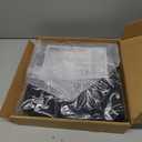 1/10 Inch Ultra Thin 24"35" Large Front Door Mat Indoor Entrance Inside Non Slip, Waterproof Rubber Kitchen Mat and Interior Home Washable Door Mat, Baroque Black