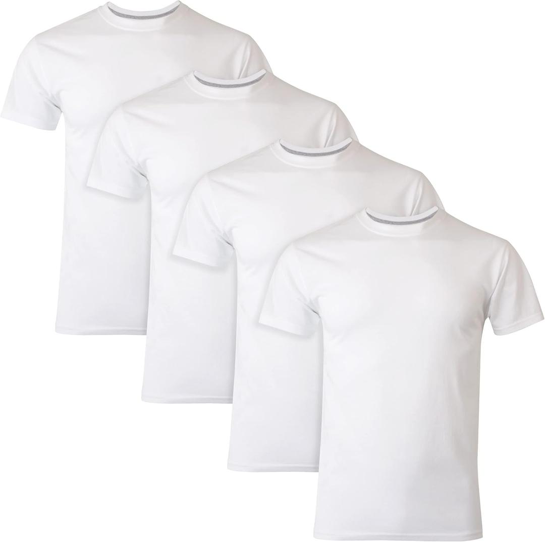 Hanes Men's Fresh Iq Slim Fit Crew Undershirt, 4-pack S
