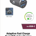 ZGEAR Adaptive Fast Charger Dual USB-C Car Charger, 45 Watts Total Power, for USB-C