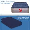 Bedecor Air Bed Sheets for Mattress Cover Removable Bed and Elastic Band Super Soft and Breathable & Deep up to 21" Blue Twin