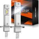 SEALIGHT H1 Bulbs 36000LM Super Bright, 1:1 Size Stock S6 H1 Light No Adapter Required No Cordless, 6500K Cool White Hi/Lo Bulbs, Plug-N-Play, Driving Fog Spot Light Assemblies, Pack of 2