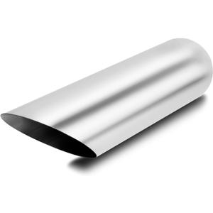 LCGP 2.5" Inlet Exhaust Tips, 2.5" Inlet x 5" Outlet x 18" Overall Length, Weld On, Polished, Universal Stainless Steel Diesel Exhaust Tailpipe DT-255018AC