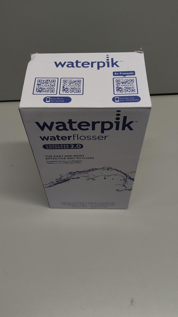 Waterpik Cordless Advanced 2.0 Water Flosser For Teeth, Gums, Braces, Dental Care With Travel Bag and 4 Tips, ADA Accepted, Rechargeable, Portable, and Waterproof, White WP580