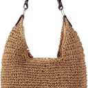 Women's Beach Straw Bag Large Straw Summer Handbags Handmade Woven Boho Hobo Raffia Tote Bags 2026 Summer Purse