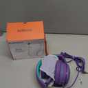 RORSOU R10 Over-Ear Headphones with Microphone, Lightweight Folding Stereo Bass Headset with 1.5M No-Tangle Cord, Portable Wired Headphones for Smartphone Tablet Computer MP3 / 4 (Purple)