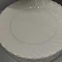 72-Pack 10.25 Inch White Heavy Duty Plastic Dinner Plates, Disposable Plates, Scallop Plates for Parties, Events, and Occasions