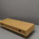 Homerays Bamboo Monitor Stand Riser, No Assembly Required Exquisite Monitor Stand with Drawer Ergonomic Height Wood Monitor Stand