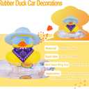 Rubber Duck Car Ornaments Cowboy Duck Car Dashboard Decoration Accessories with Mini Cowboy Hat Scarf Swim Ring and Sunglasses for Decor Home(AG30)
