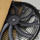 3000 CFM 16inch Electric Radiator Cooling Fan Mounting Kit Push Pull Slim Fan 10 S Blades 12V Black