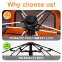 Premium Indoor and Outdoor Baby Playpen - Portable, Lightweight, Pop Up Pack and P Lay Toddler P Lay Yard w/Canopy and Travel Bag - Orange