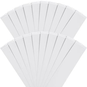 LazBlinds Vertical Blinds Replacement Slats - Room Darkening Fabric Slats for Sliding Doors & Windows, Easy-Cut Polyester, White Texture (82.5" x 3.5", 20 Pcs)