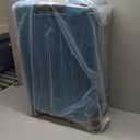 Hanke 26 Inch Large Luggage Hard Shell Top Opening Aluminum Frame Hardside Suitcase with Spinner Wheels, Checked Luggage for Men & Women Travel, Caribbean Blue