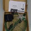 LED solar powered Christmas tree warm light, floor to ceiling wrought iron outdoor courtyard decorative landscape street light.