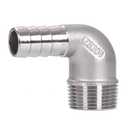 Stainless Steel Elbow 3/4" Hose Barb x1/2" NPT Male 90 Degree Home Brew Pipe Fitting