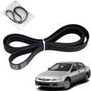 Engine Serpentine Drive Belt Compatible with Honda Accord 2003 2004 2005 2006 2007 L4 2.4L Gas DOHC- Accessories V-Ribbed Belt 38920RAAA02 7PK1781