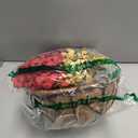 Artificial Hanging Flower for Outdoors, Fake Hanging Basket for Outside,1 Hanging Basket with 13 Pcs Faux Silk Flowers for Porch, Balcony and Patio Decor(Mixed)