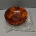 6 Pack Wooden Salad Bowls  7.9"x2" Serving Bowls for Pasta, Fruit & Snacks, Lightweight Wood with Smooth Finish, Easy to Clean & Stack  Great for Home, Parties & Lovely Valentines Gifts for Hosts