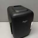 Cooluli Mini Fridge for Bedroom - Car, Office Desk & Dorm Room - Portable 4L/6 Can Electric Plug In Cooler & Warmer for Food, Drinks, Skincare Beauty & Makeup - 12v AC/DC & Exclusive USB Option, Black