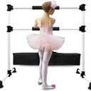 Wesky Double Ballet Barre Portable 4FT Adjustable Freestanding Ballet Barre Fitness Stretching Dancing Bar for Home Studio Adult and Kids