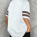 Oversized Jersey Shirts for Women Shirts Y2K Number Graphic Jerseys V Neck Cute Streetwear Tee Tops (S)