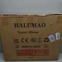 halumao Vanity Makeup Mirror with Lights, Light Up Mirror with Smart Touch 3 Colors Dimmable, Memory Function