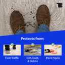 TapeManBlue Carpet Protection Film 36" x 200' roll, Self Adhesive Plastic Carpet Protector Film with Clean Removal & Easy Unwind, Durable Protection Tape to Shield Your Surface from Dirt and Spills